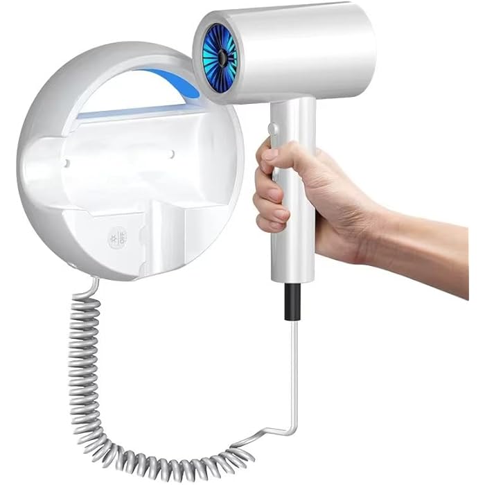 HG-700 Ionic Wall Hair Dryer, High Power, High Speed AC Motor, Heat Protection, Low Noise, Easy to Install - Image 3